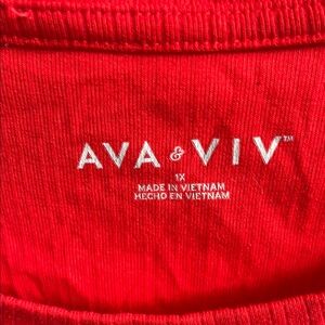 Ava & Viv Vibrant Red Tee